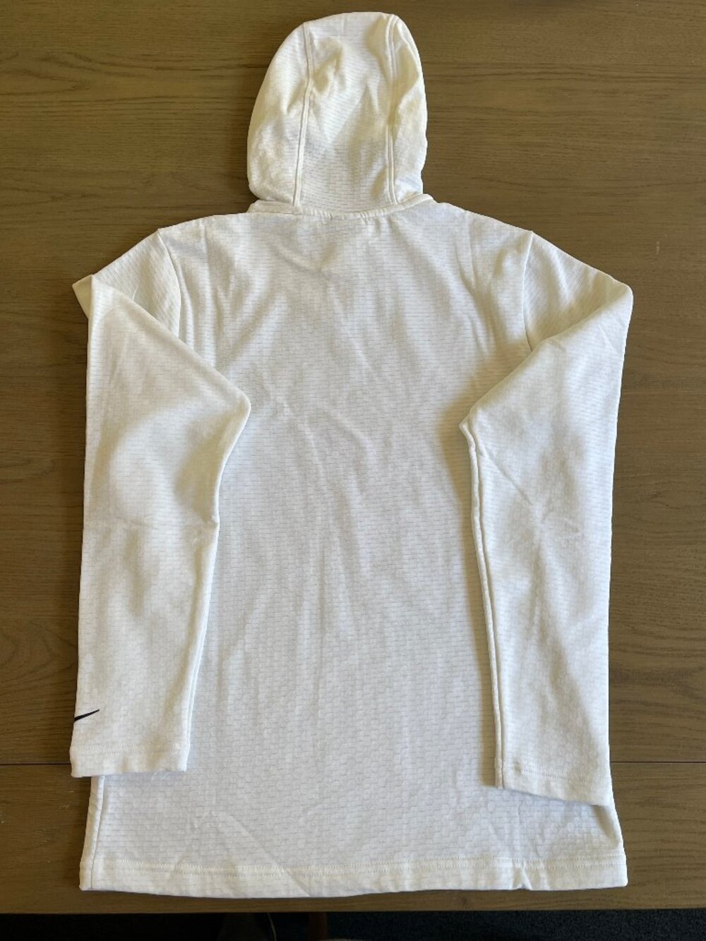 NIKE TOUR GRADE Dri-FIT Lightweight Golf Hoodie - White/Black - Men's S - New - Picture 6 of 7